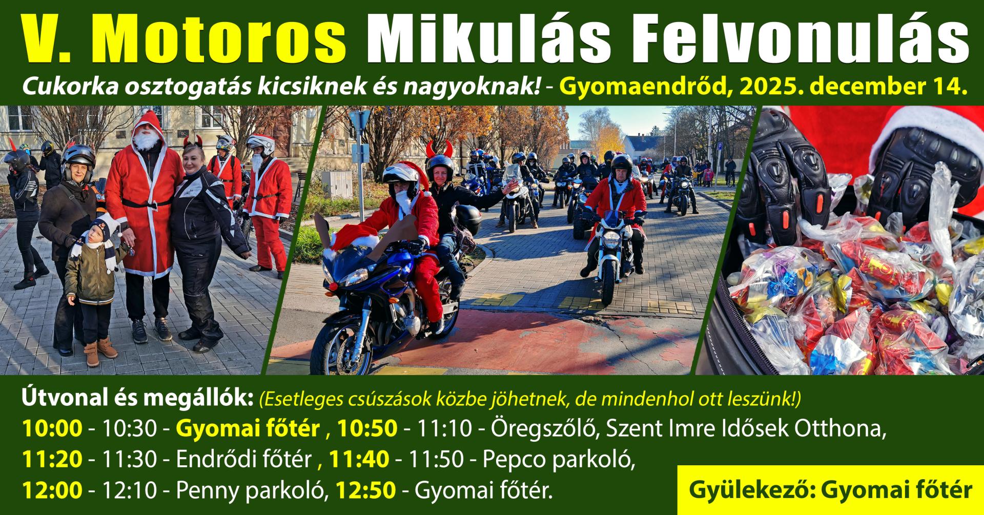 V. Motoros Mikulás Felvonulás