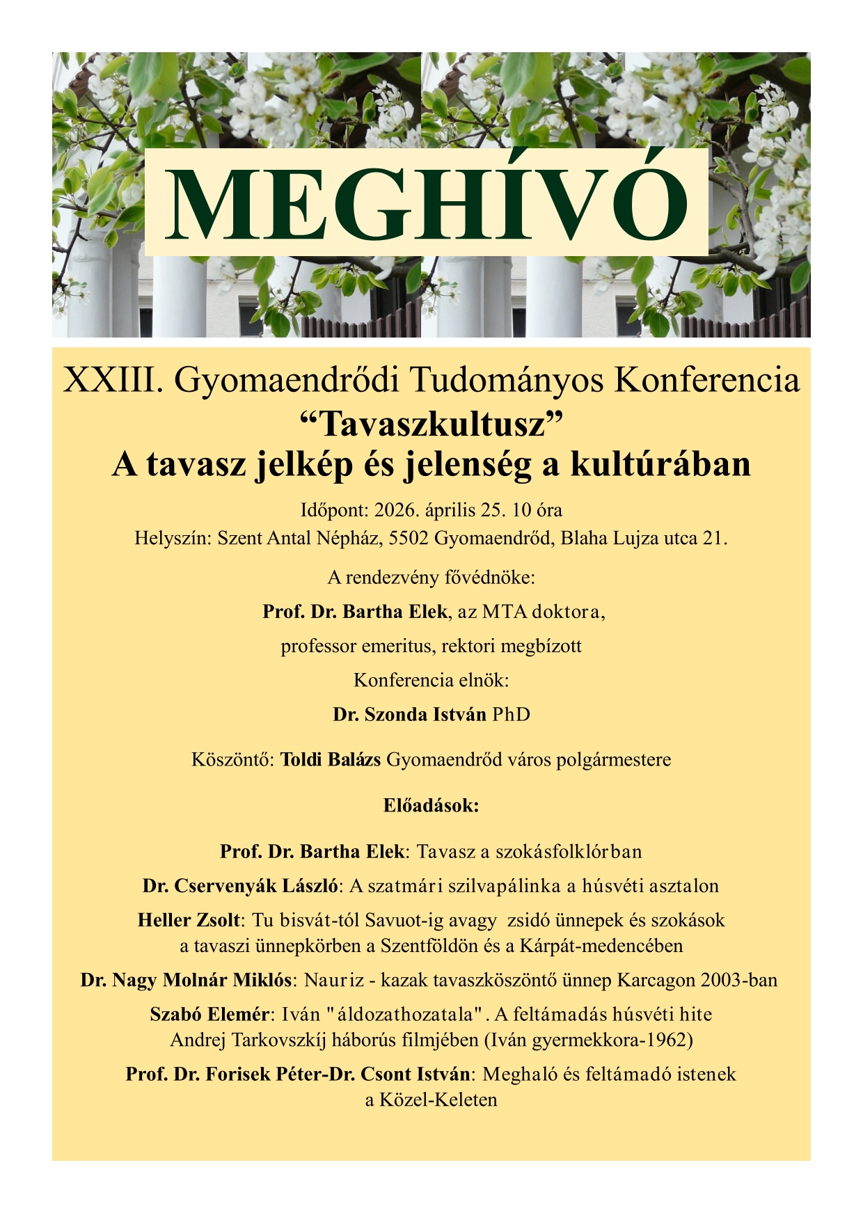 XXIII. Gyomaendrődi Néprajzi Konferencia