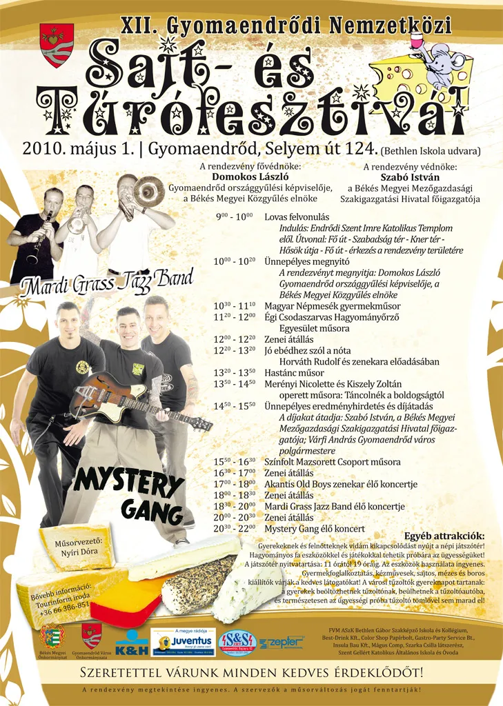 XII. Gyomaendrődi Nemzetközi Sajt-és Túrófesztivál