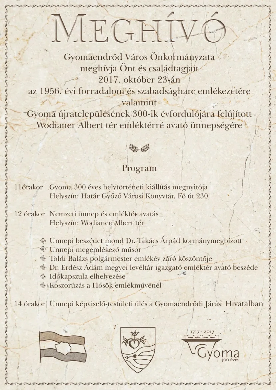 Nemzeti ünnep és emléktér avató ünnepség