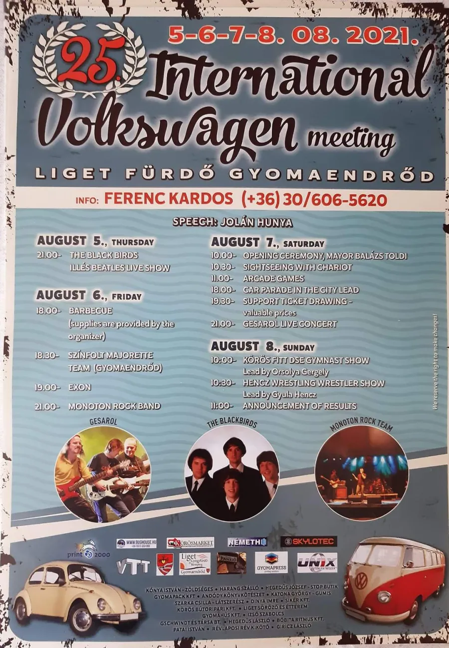 XXV. Nemzetközi Volkswagen "BOGÁR" Találkozó és Busz Party