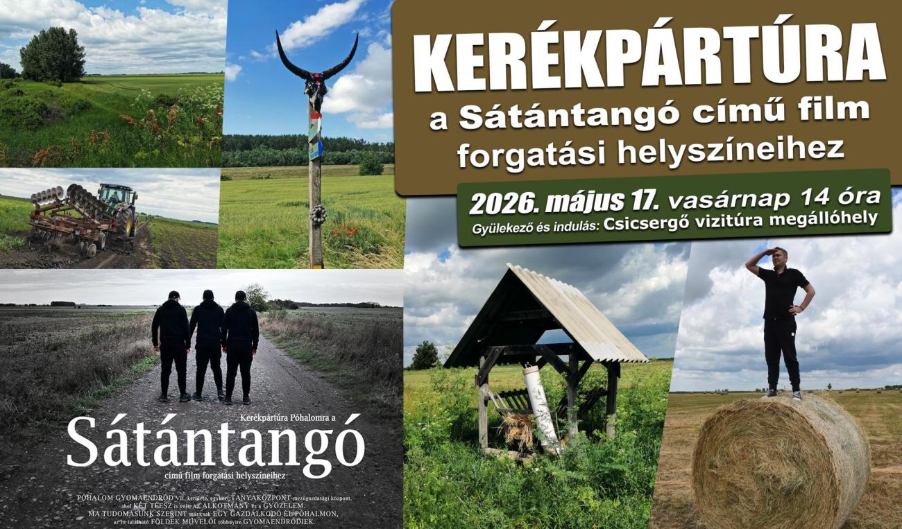 Kerékpártúra Póhalomra a Sátántangó című film forgatási helyszíneihez (2026)