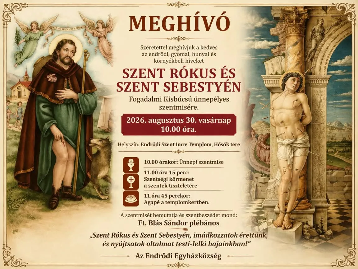 Szent Rókus és Szent Sebestyén fogadalmi kisbúcsú