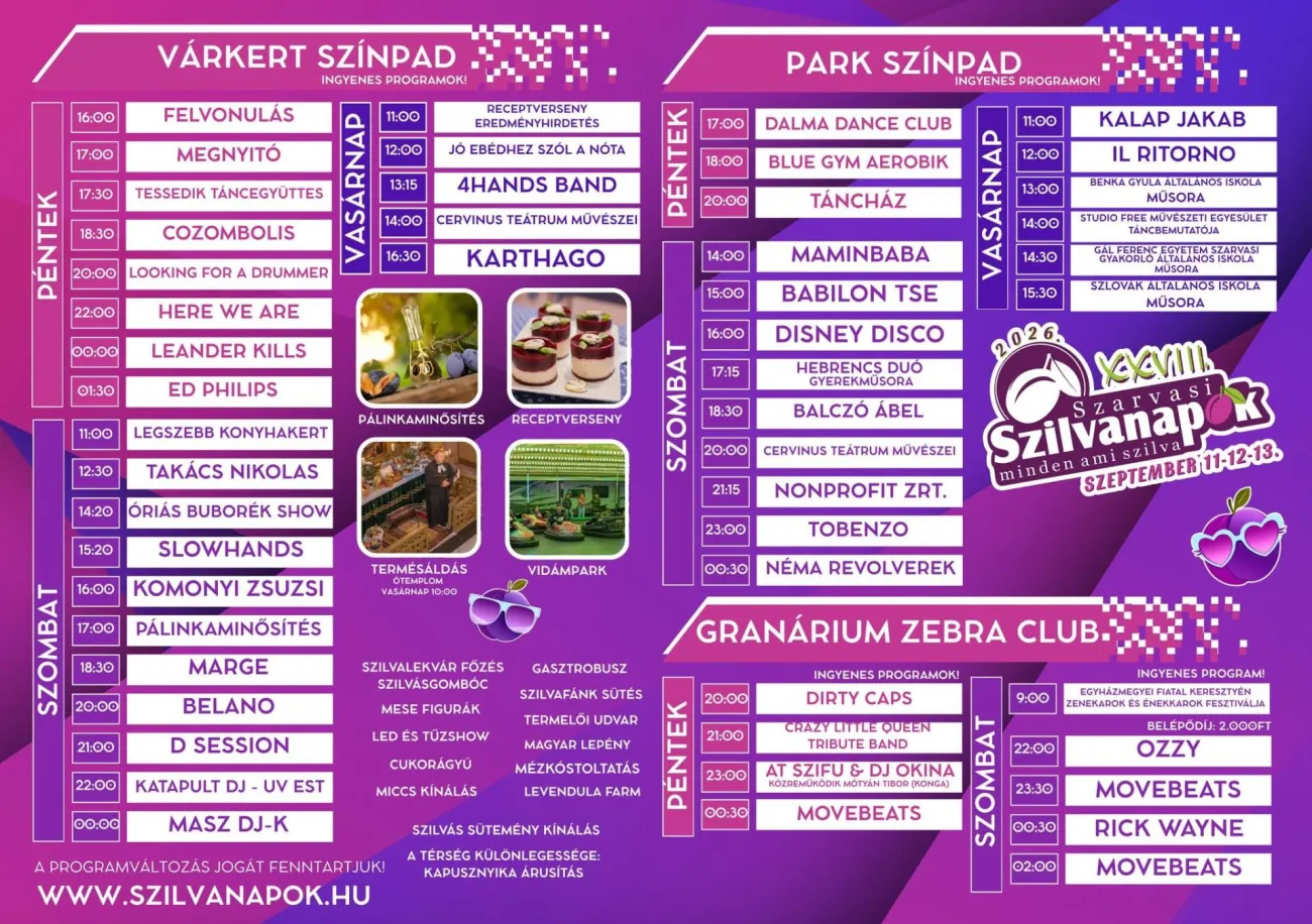 XXIV. Szarvasi Szilvanapok
