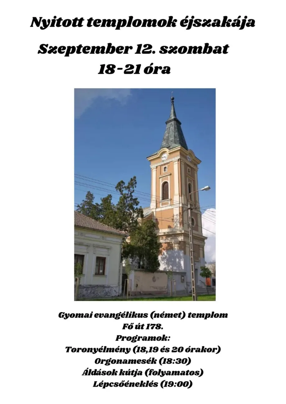 Nyitott templomok éjszakája