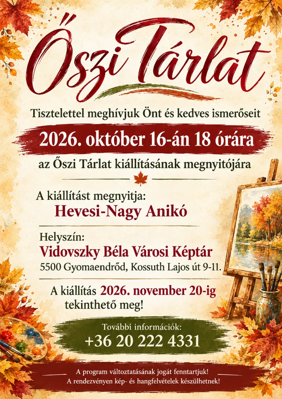 Őszi Tárlat kiállításmegnyitó