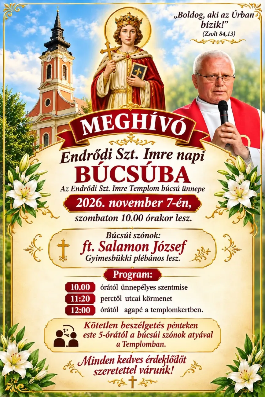 Endrődi Templombúcsú 2026