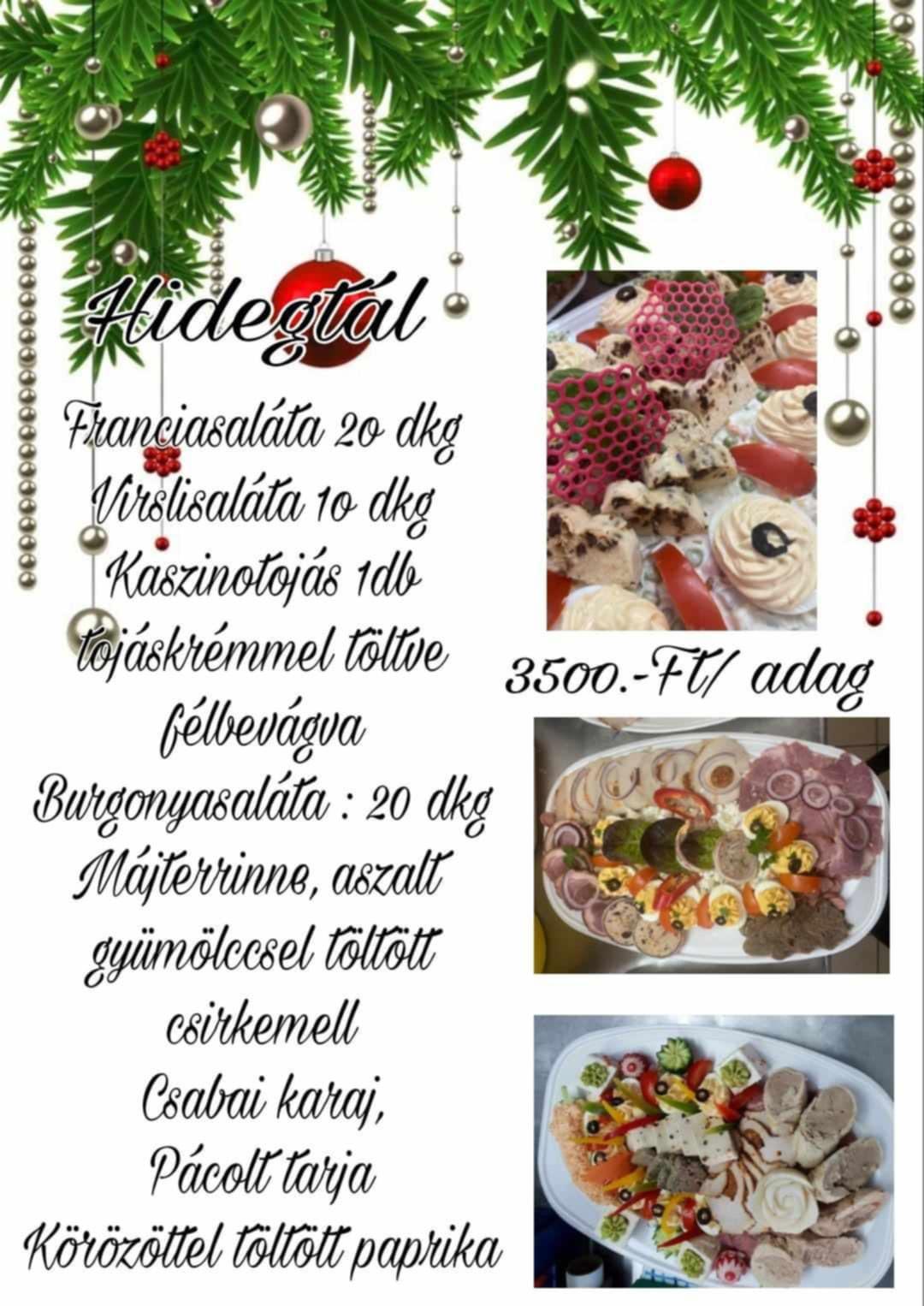 Dreher Söröző, Étterem ünnepi kínálata