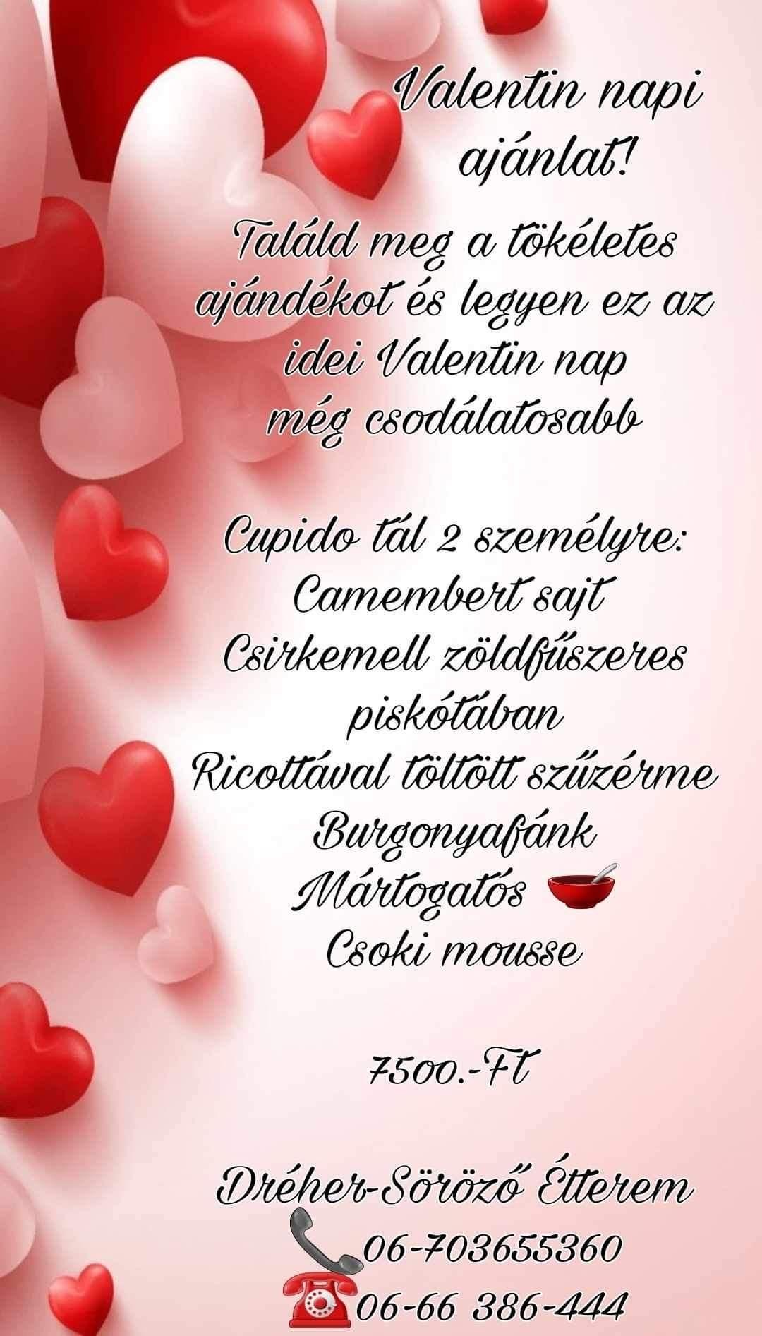 Valentin nap a Dreher Étteremben!