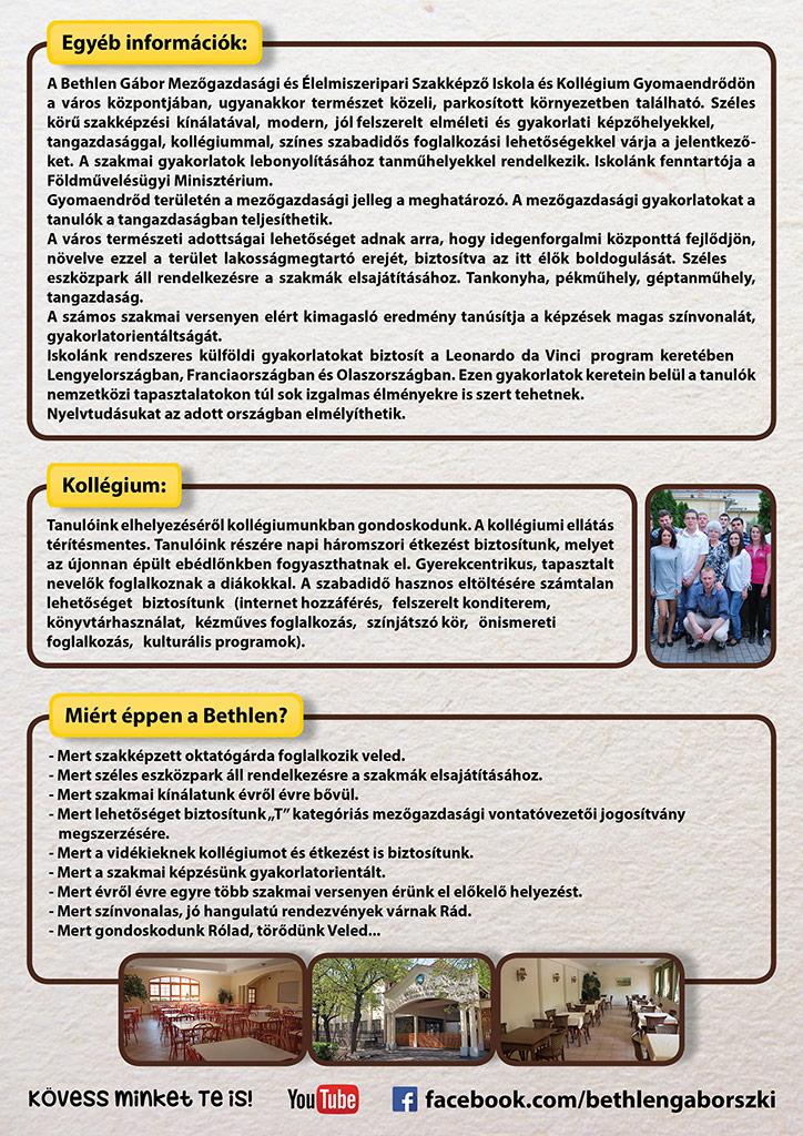 Pótfelvételi a Bethlenben!