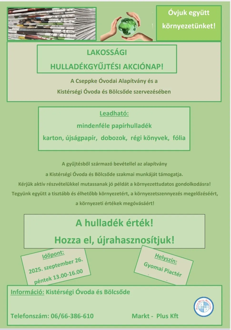Lakossági hulladékgyűjtési akciónap