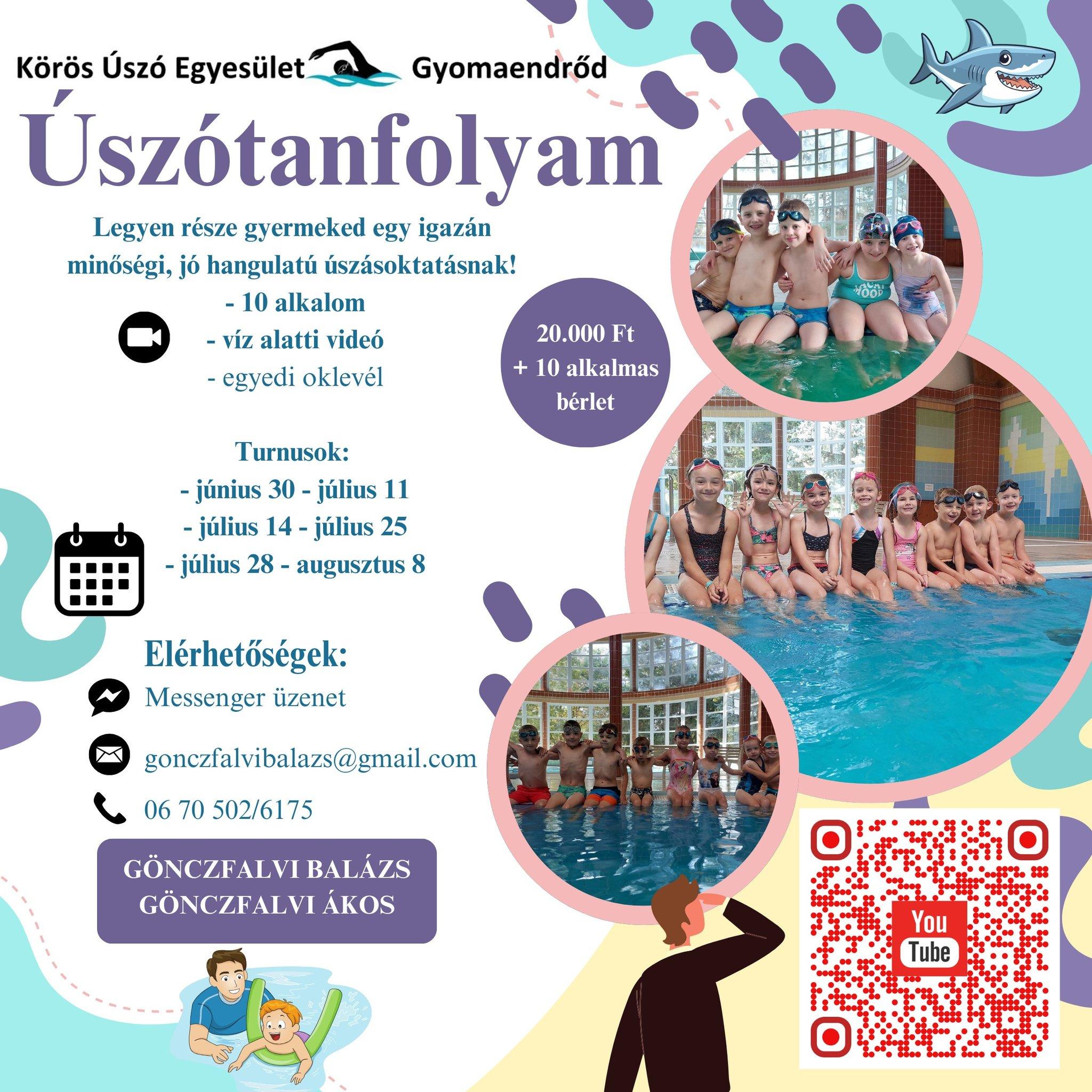 Úszótanfolyam, Körös Úszó Egyesület Gyomaendrőd