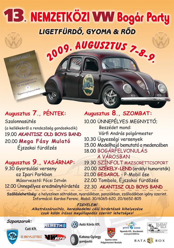 XIII. Nemzetközi Volkswagen "BOGÁR" Találkozó