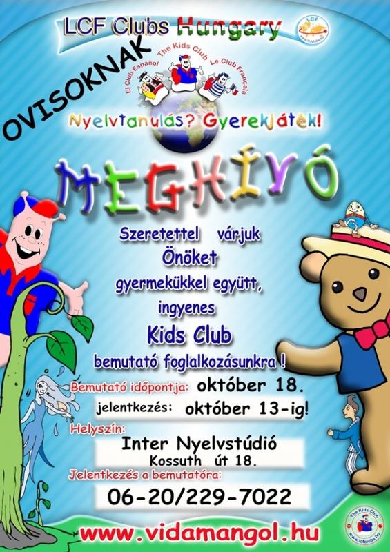 Meghívó Ovisoknak! Nyelvtanulás Gyerekjáték!