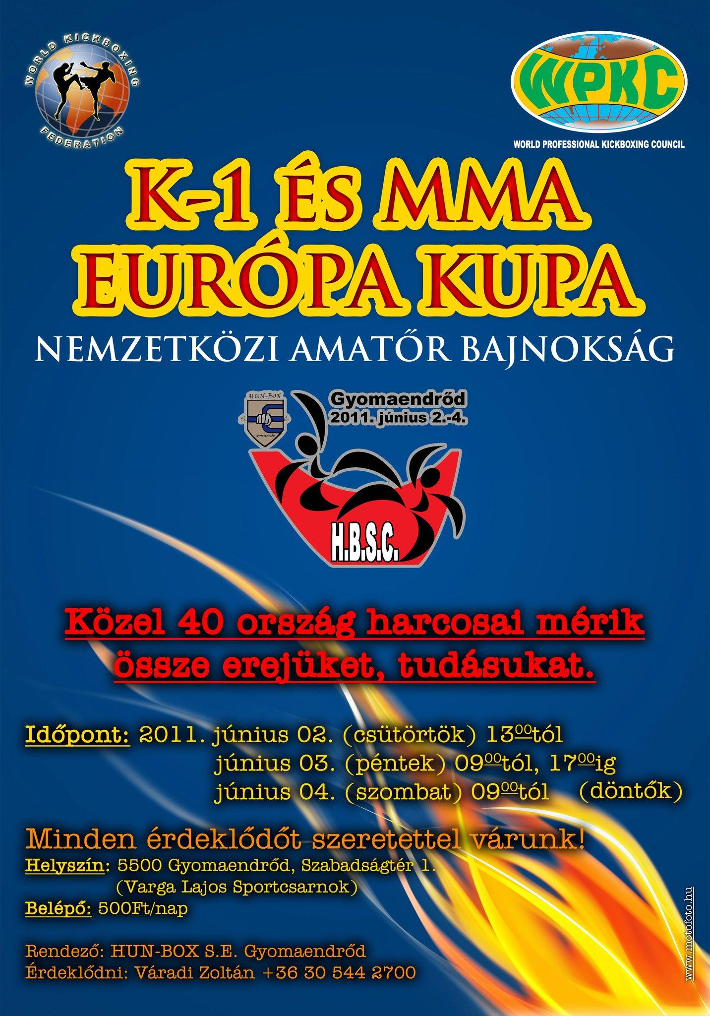 K-1 és MMA Európa Kupa Nemzetközi Amatőr Bajnokság