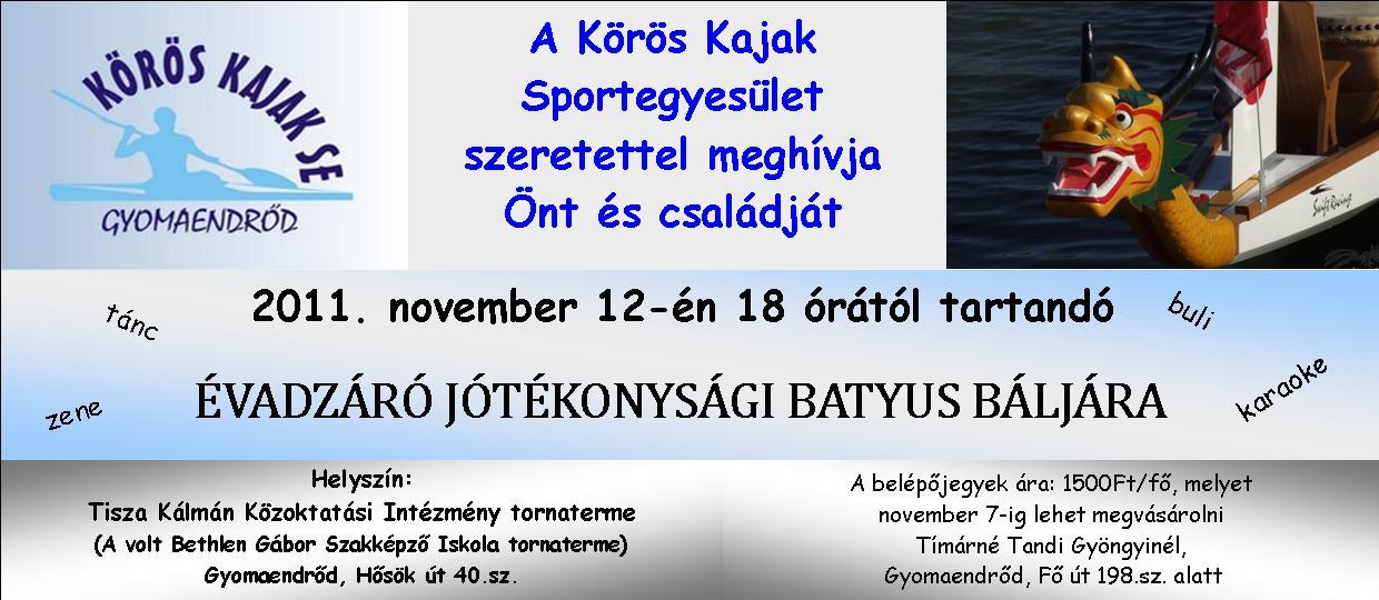 Évzáró jótékonysági batyus bál