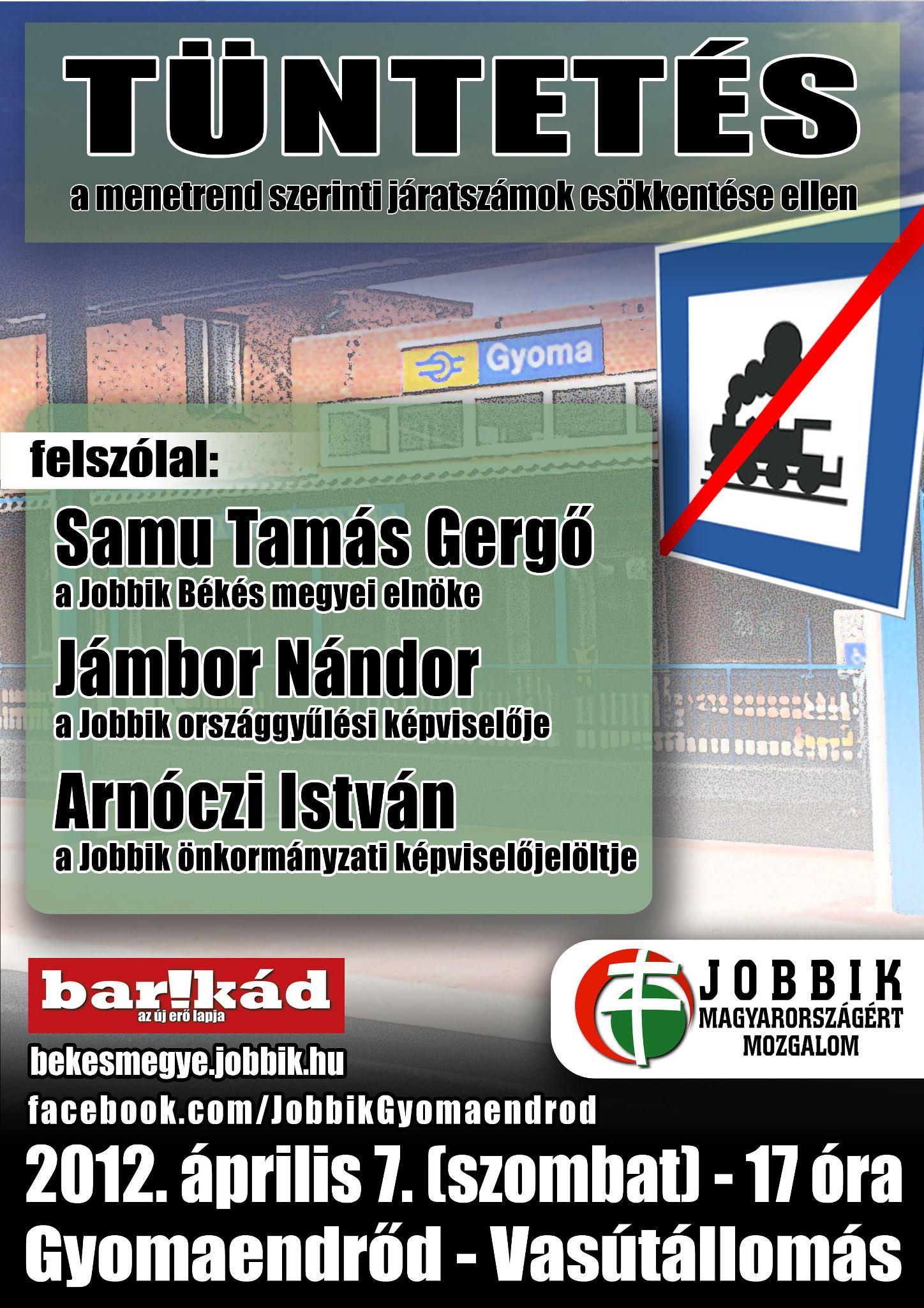 Tüntetés a menetrend szerinti járatszámok csökkentése ellen