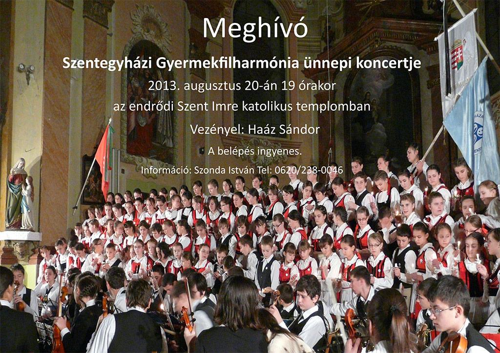 Szentegyházi Gyermekfilharmónia ünnepi koncertje