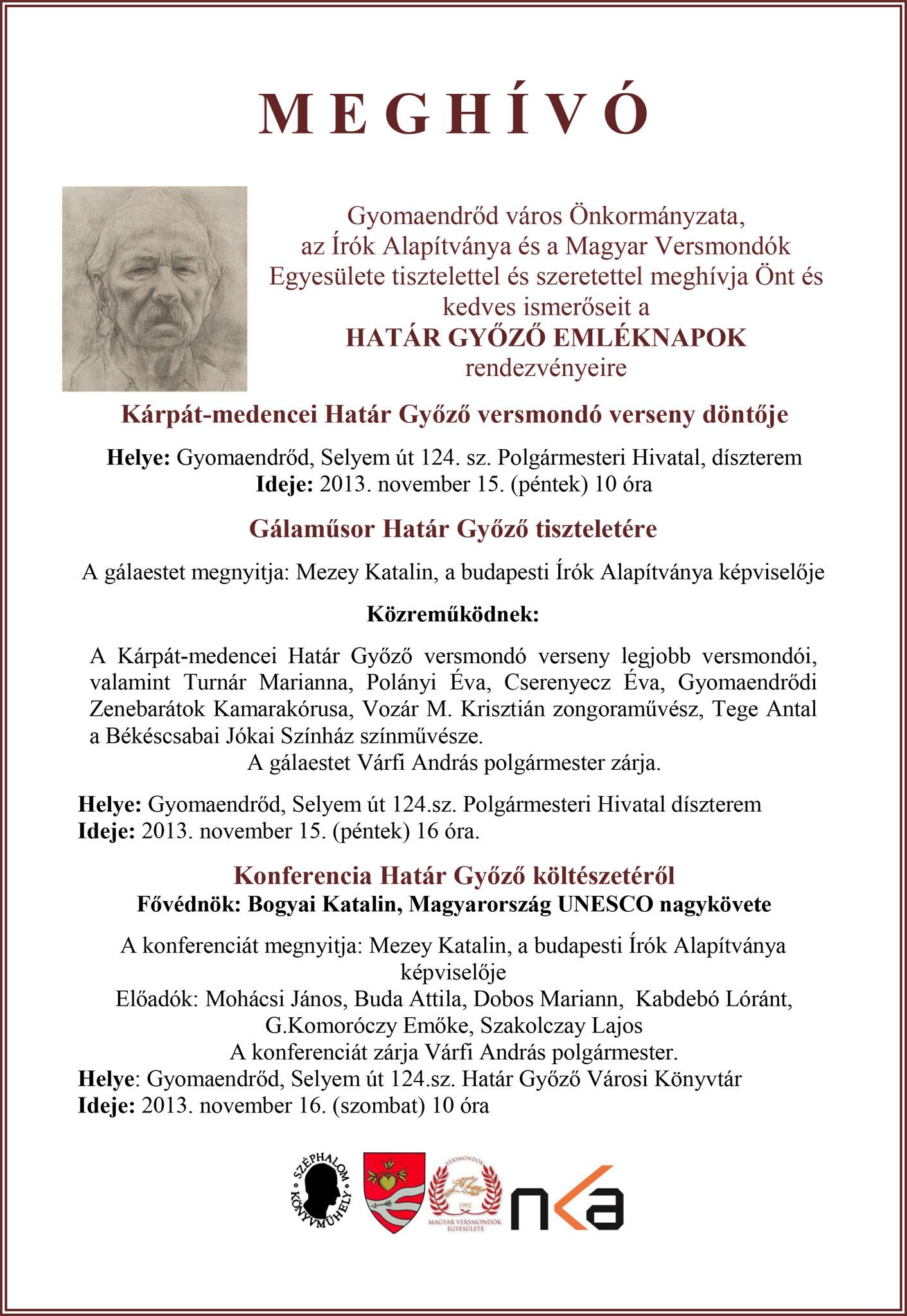 Határ Győző Emléknapok
