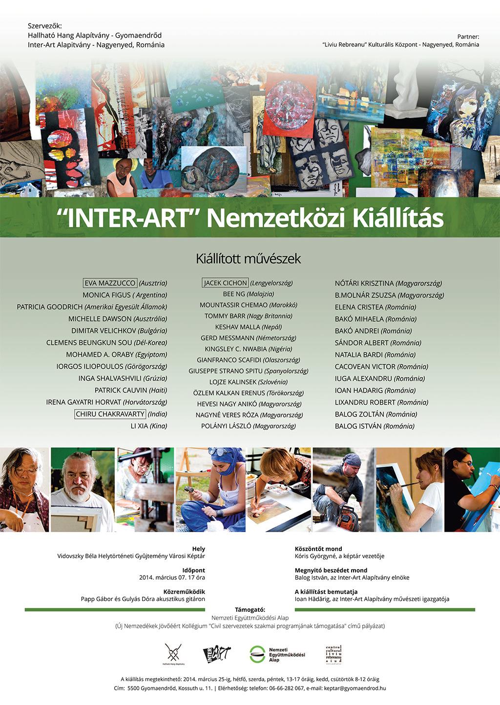 "Inter-Art" nemzetközi Kiállítás 40 művész 26 országból