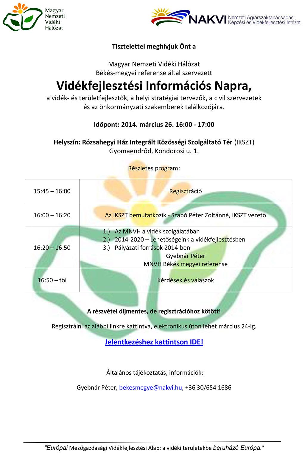 Vidékfejlesztési Információs Nap