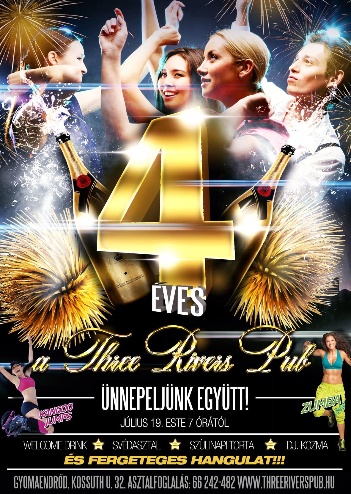 4 Éves a Three Rivers Pub