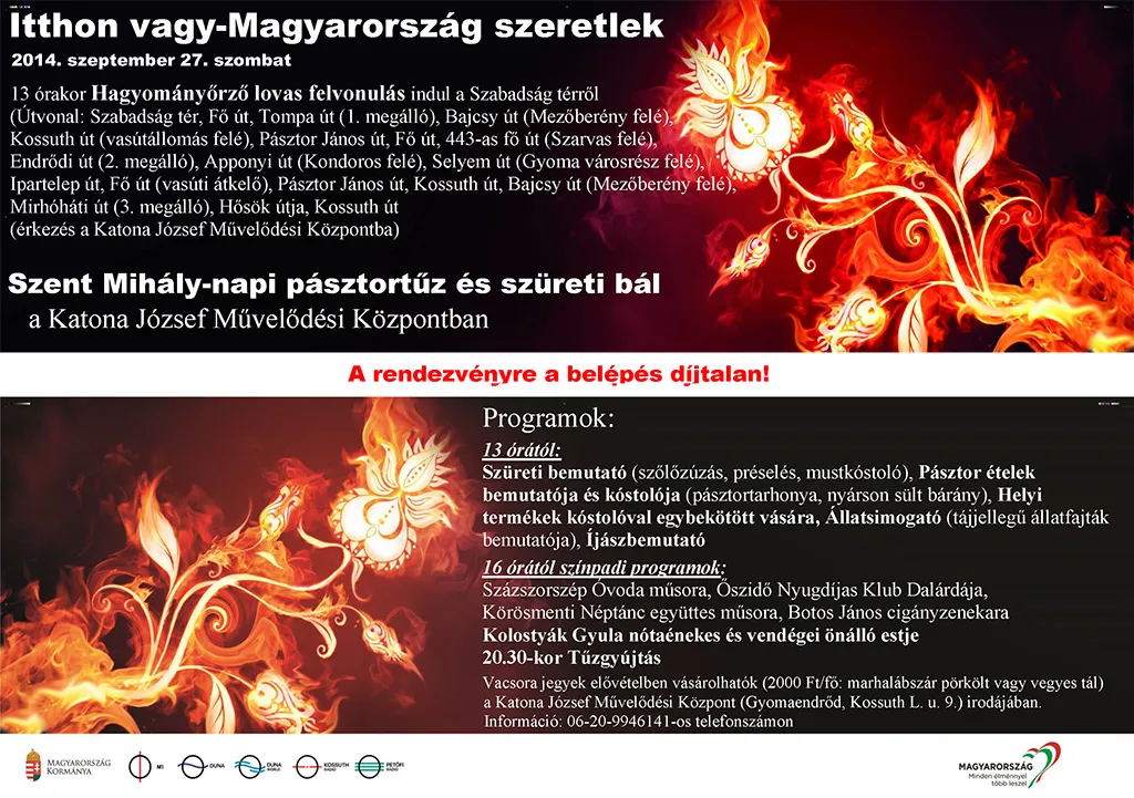 Szüreti Napok és Szent Mihály-napi pásztortűz-gyújtás