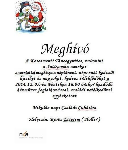 Mikulás napi Családi Cuháré