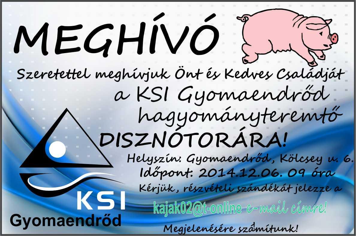 KSI Gyomaendrőd hagyományteremtő disznótora