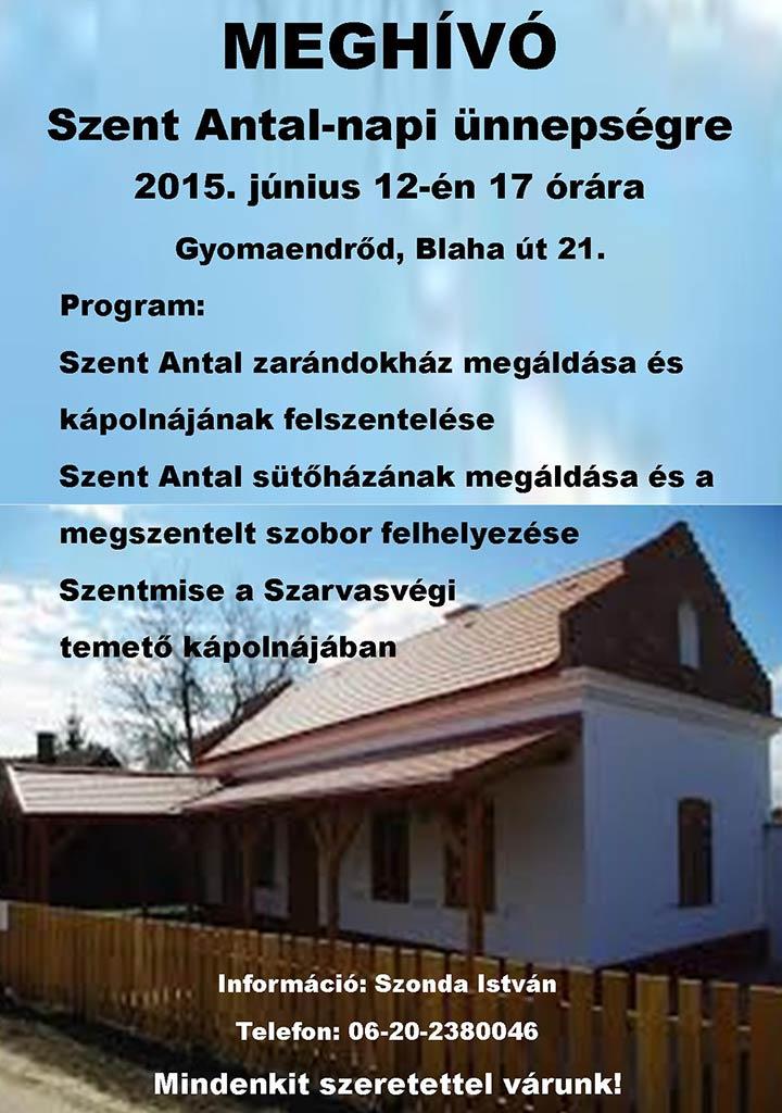 Szent Antal-napi ünnepség