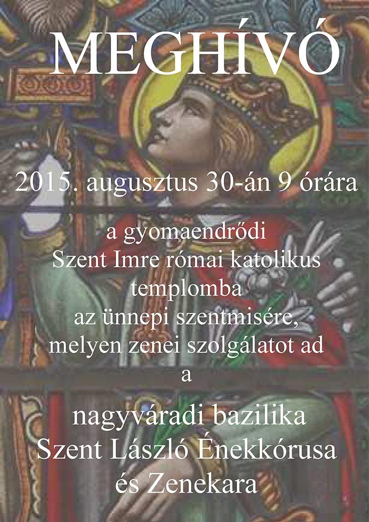 Nagyváradi bazilika Szent László Énekkórus és Zenekar müsora