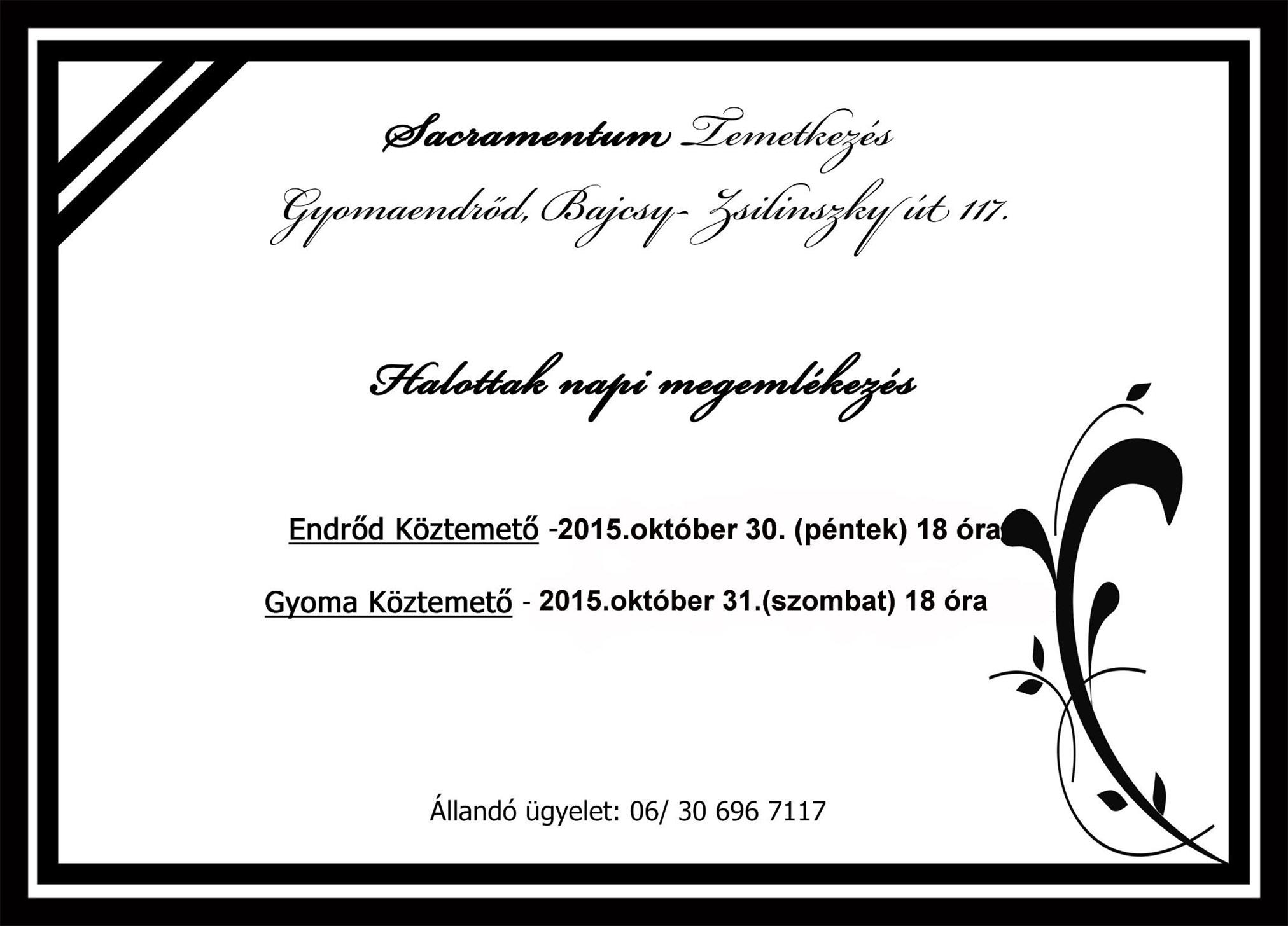 Halottak napi megemlékezés