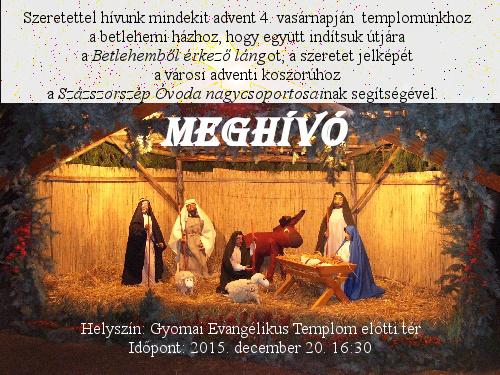 Gyomai Evangélikus Templom ünnepi rend