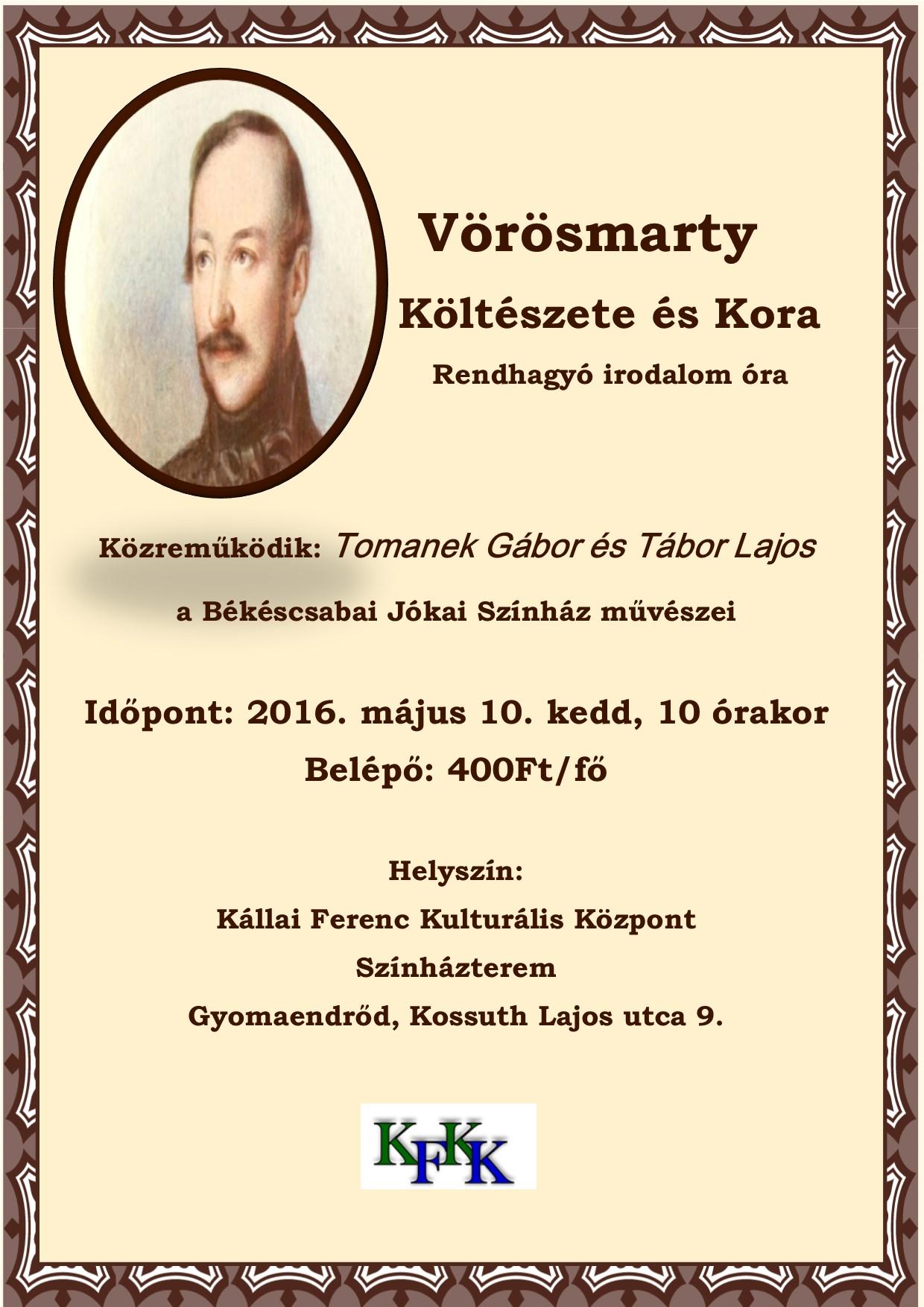 Vörösmarty Költészete és Kora - Rendhagyó irodalom óra