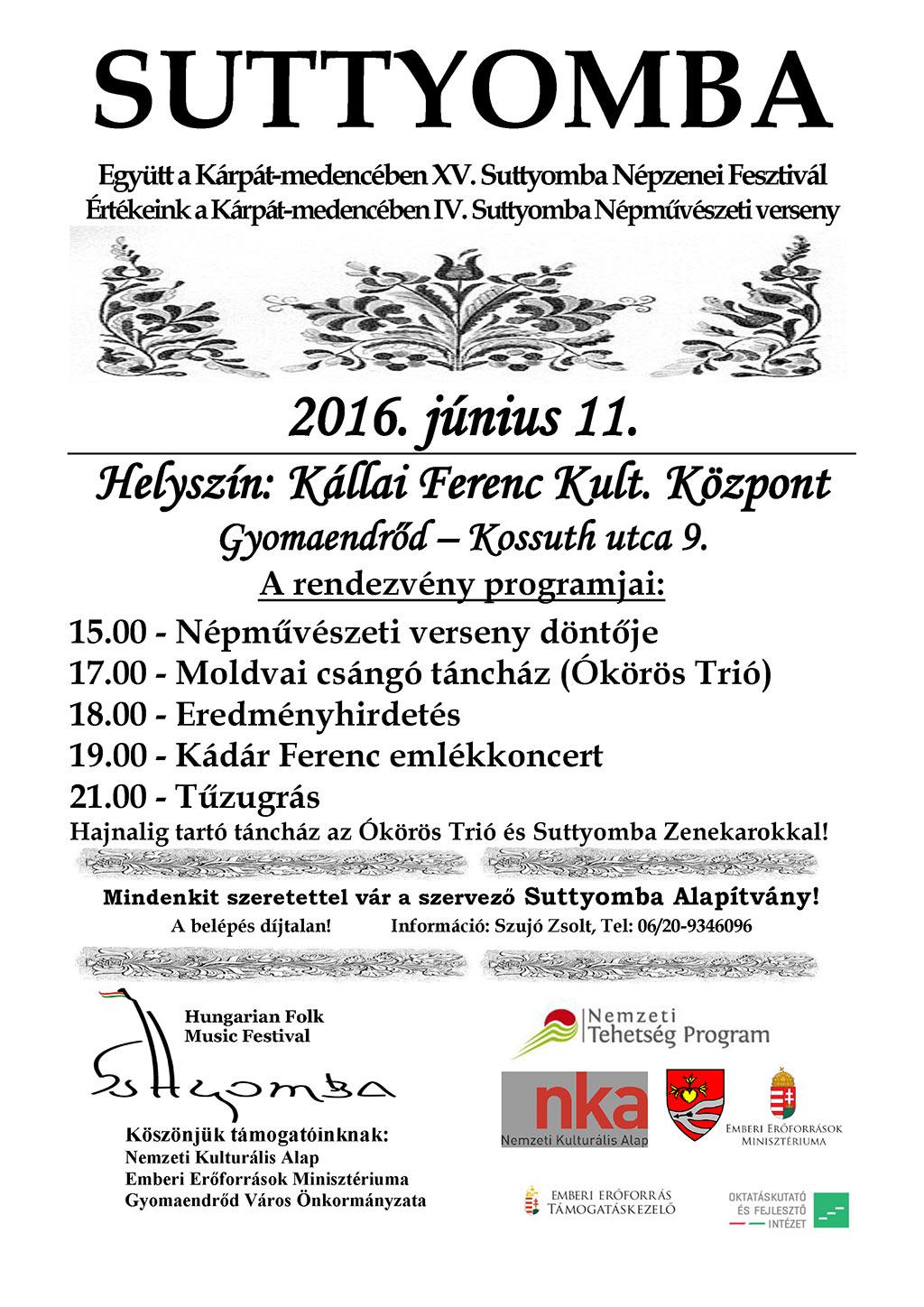 Suttyomba Népzenei Fesztivál és Népművészeti verseny
