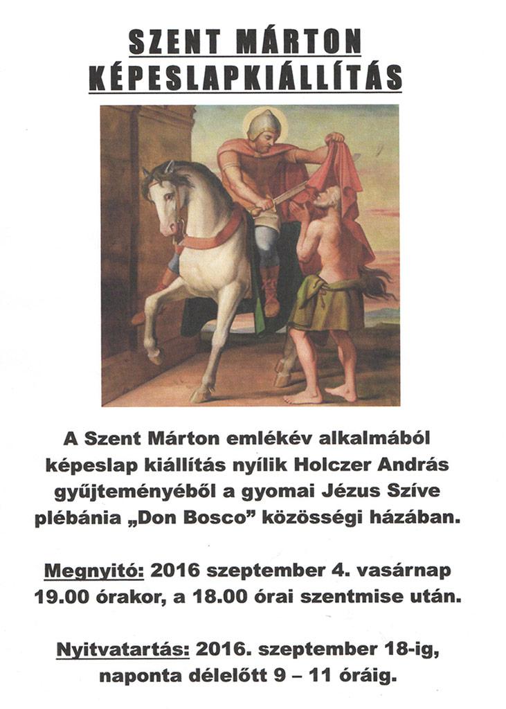 Szent Márton képeslap kiállítás