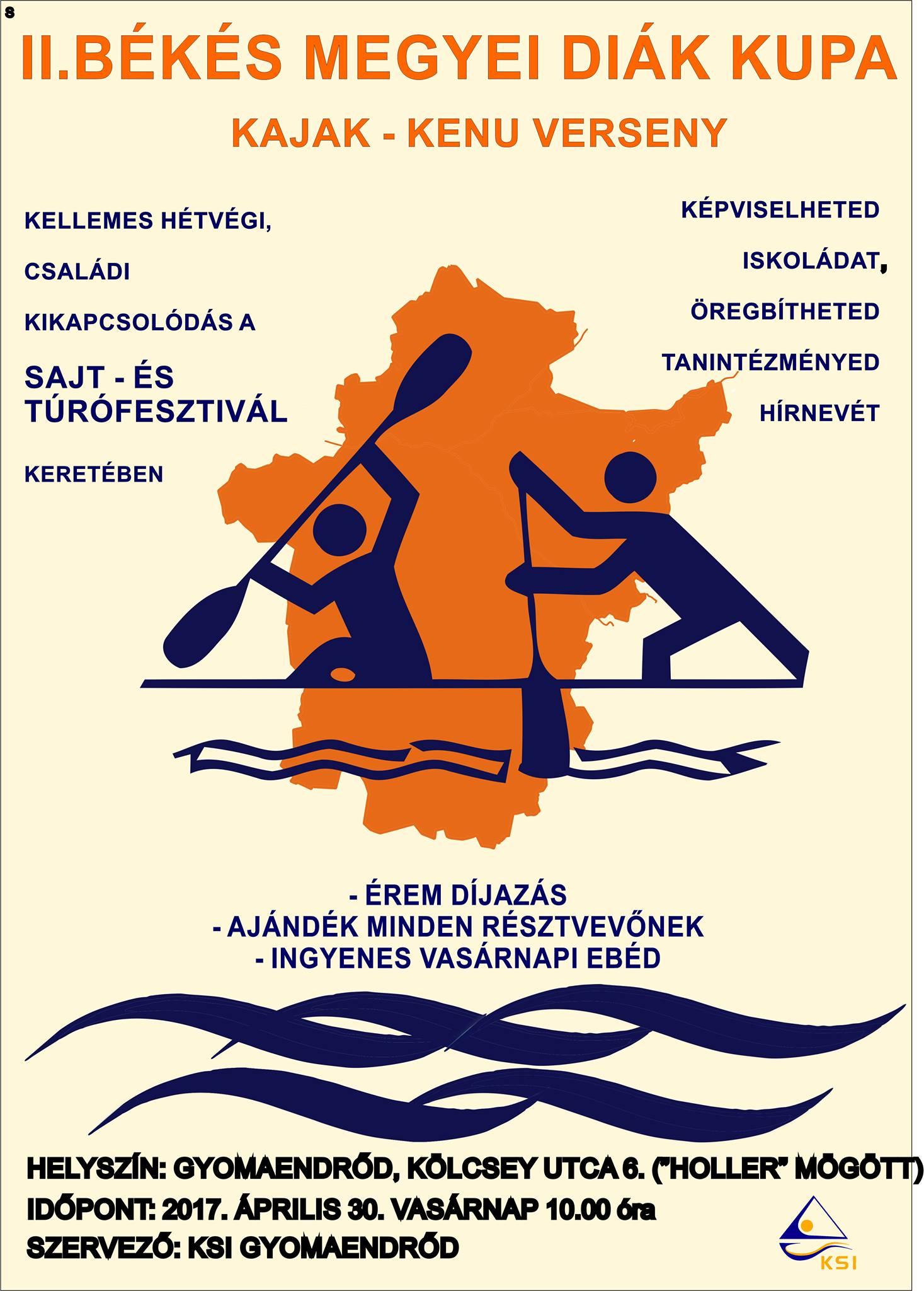 II. Békés Megyei Diák Kupa - Kajak - Kenu verseny