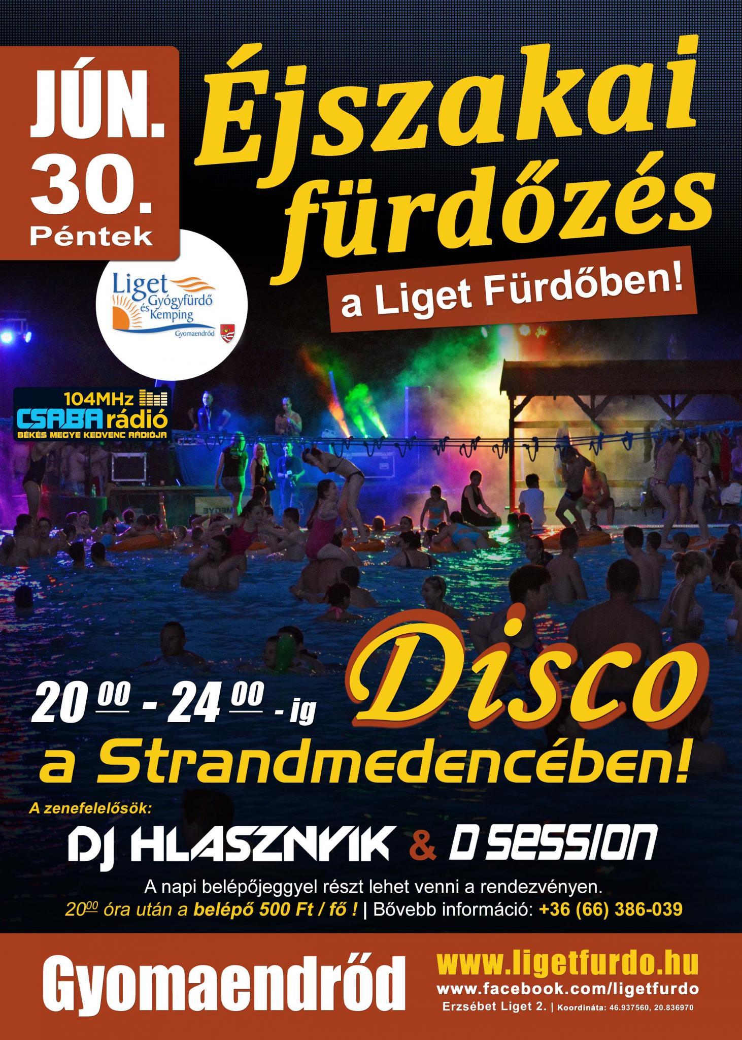 Éjszakai fürdőzés a Liget Fürdőben