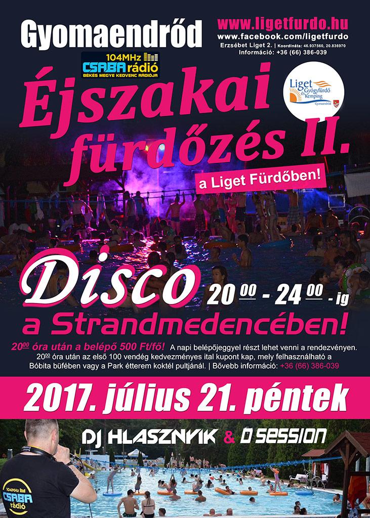 Éjszakai fürdőzés II. a Liget Fürdőben