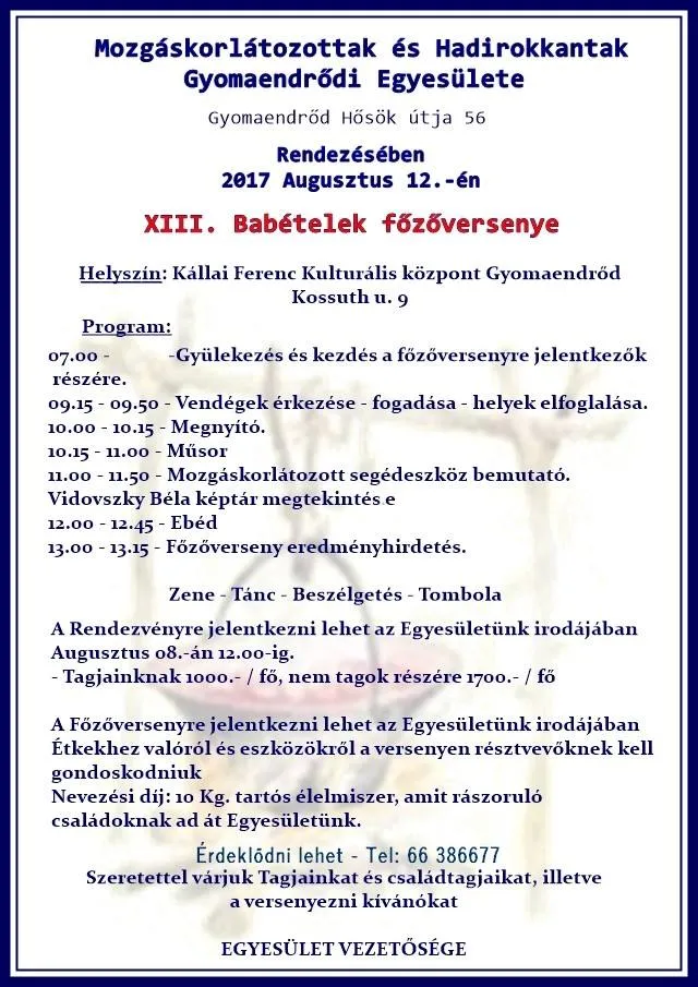 XIII. Bográcsos Babételek Főzőversenye