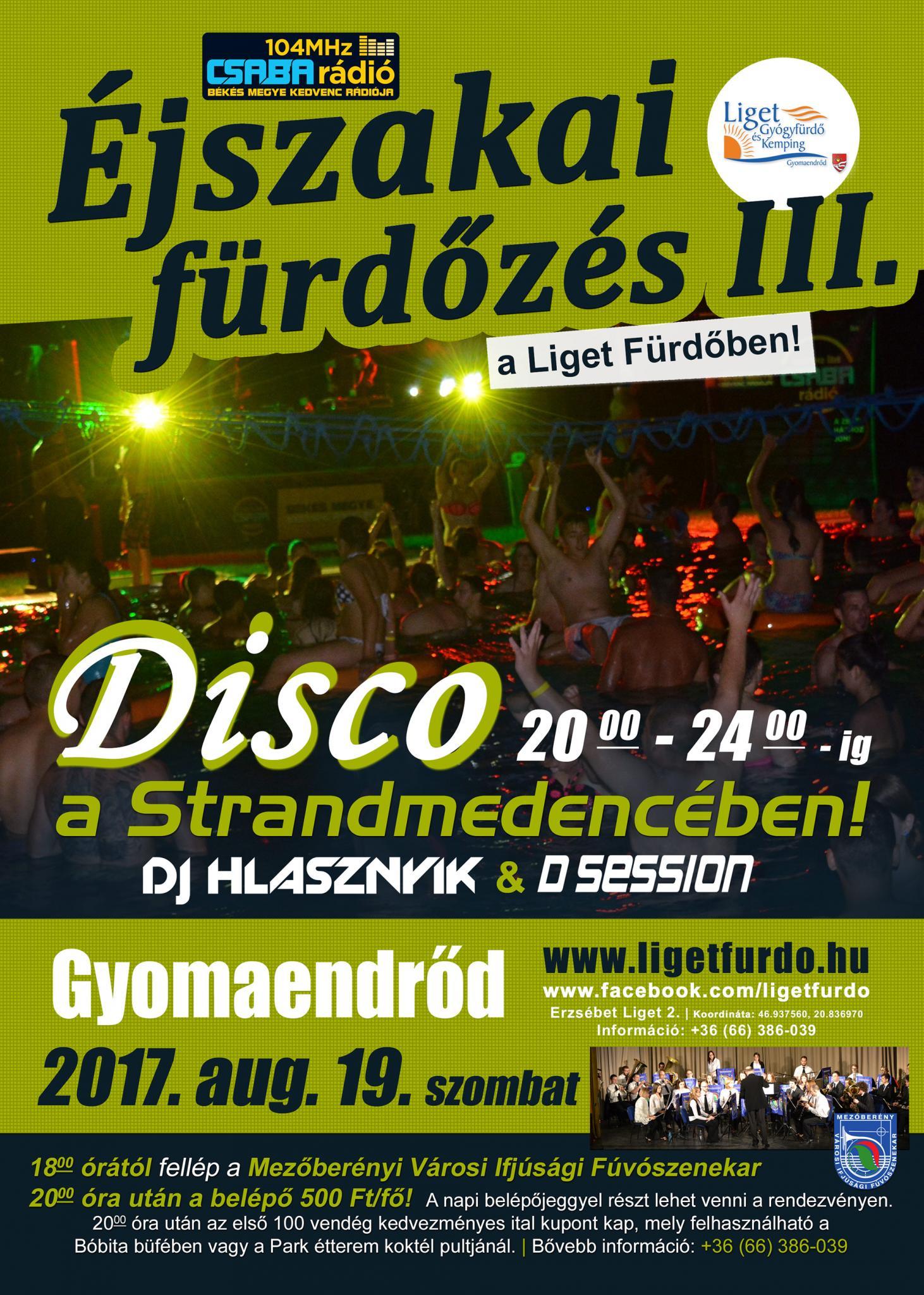 Éjszakai fürdőzés III. a Liget Fürdőben