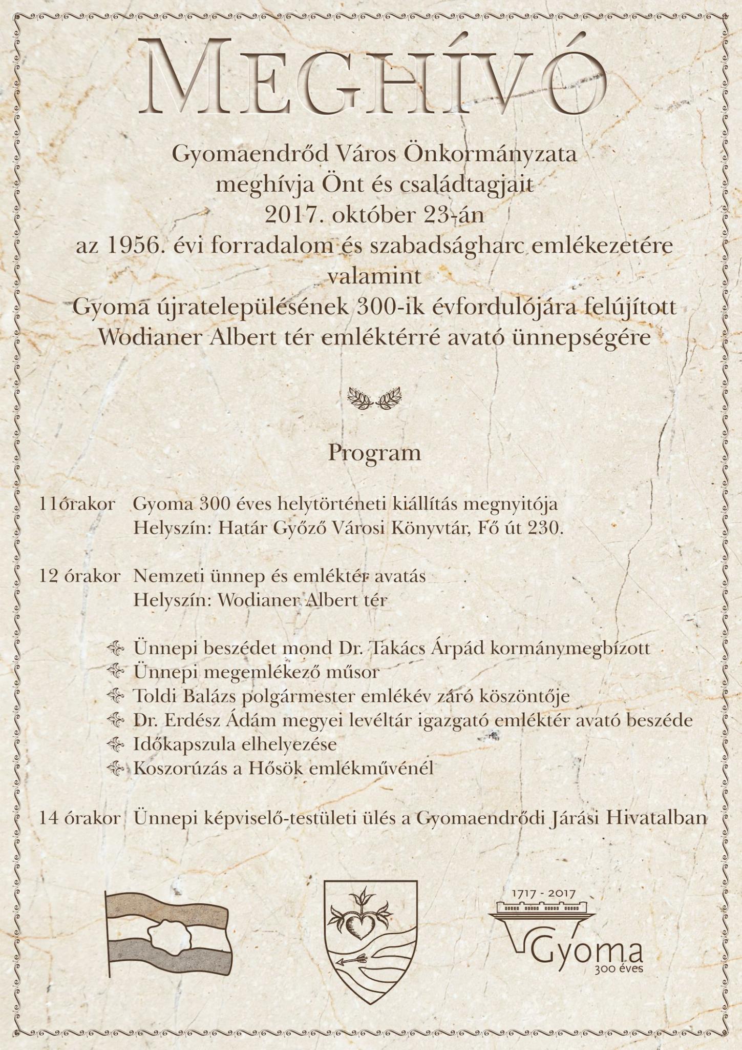 Nemzeti ünnep és emléktér avató ünnepség