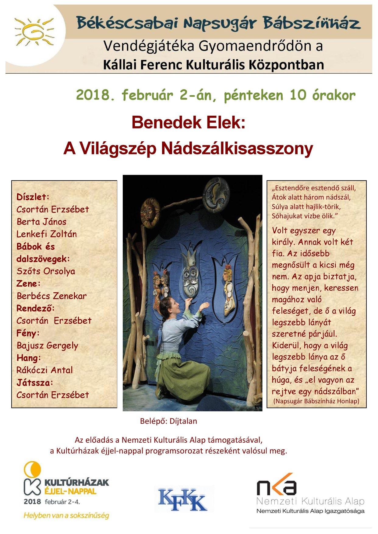 Bábszínház - A Világszép Nádszálkisasszony