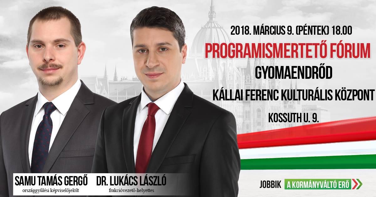 Programismertető fórum Dr. Lukács Lászlóval
