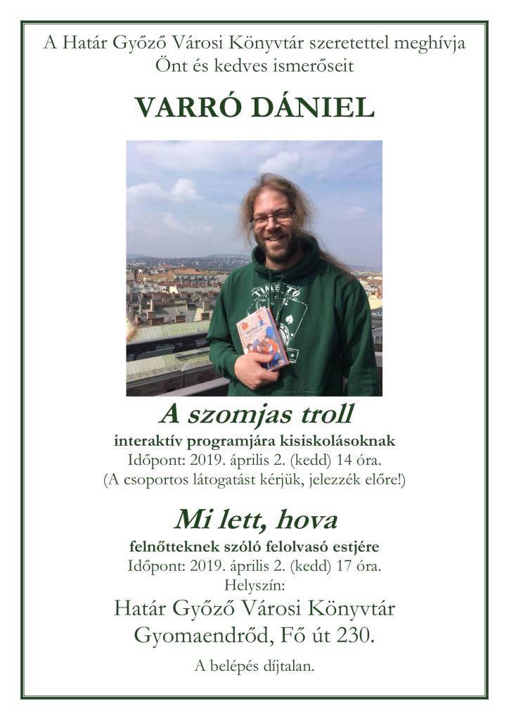 Varró Dániel előadásai