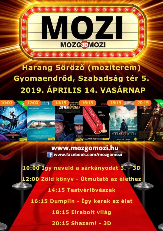 Mozgó(3D)Mozi - 2019 április