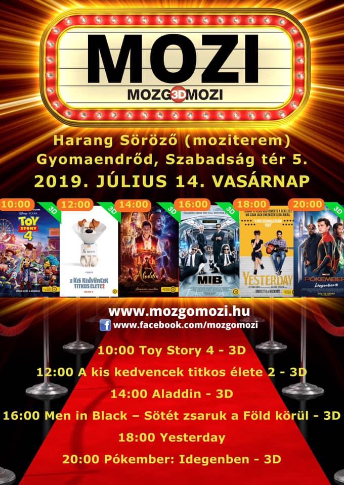 Mozgó(3D)Mozi - 2019 július