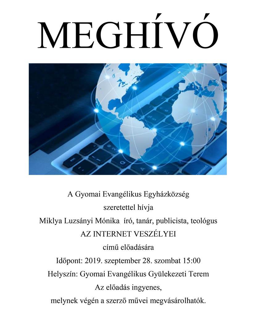 Az Internet veszélyei című előadás