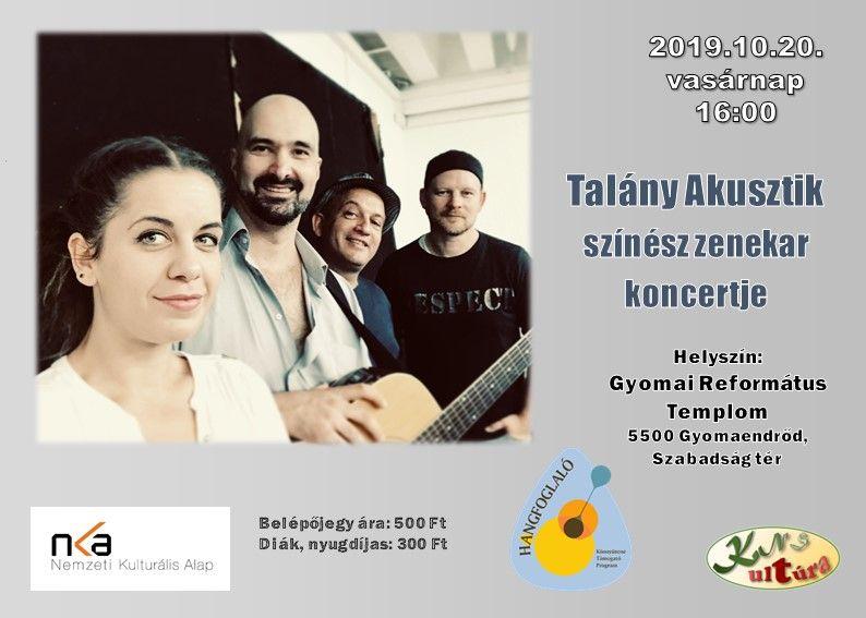Talány Akusztik színész zenekar koncertje
