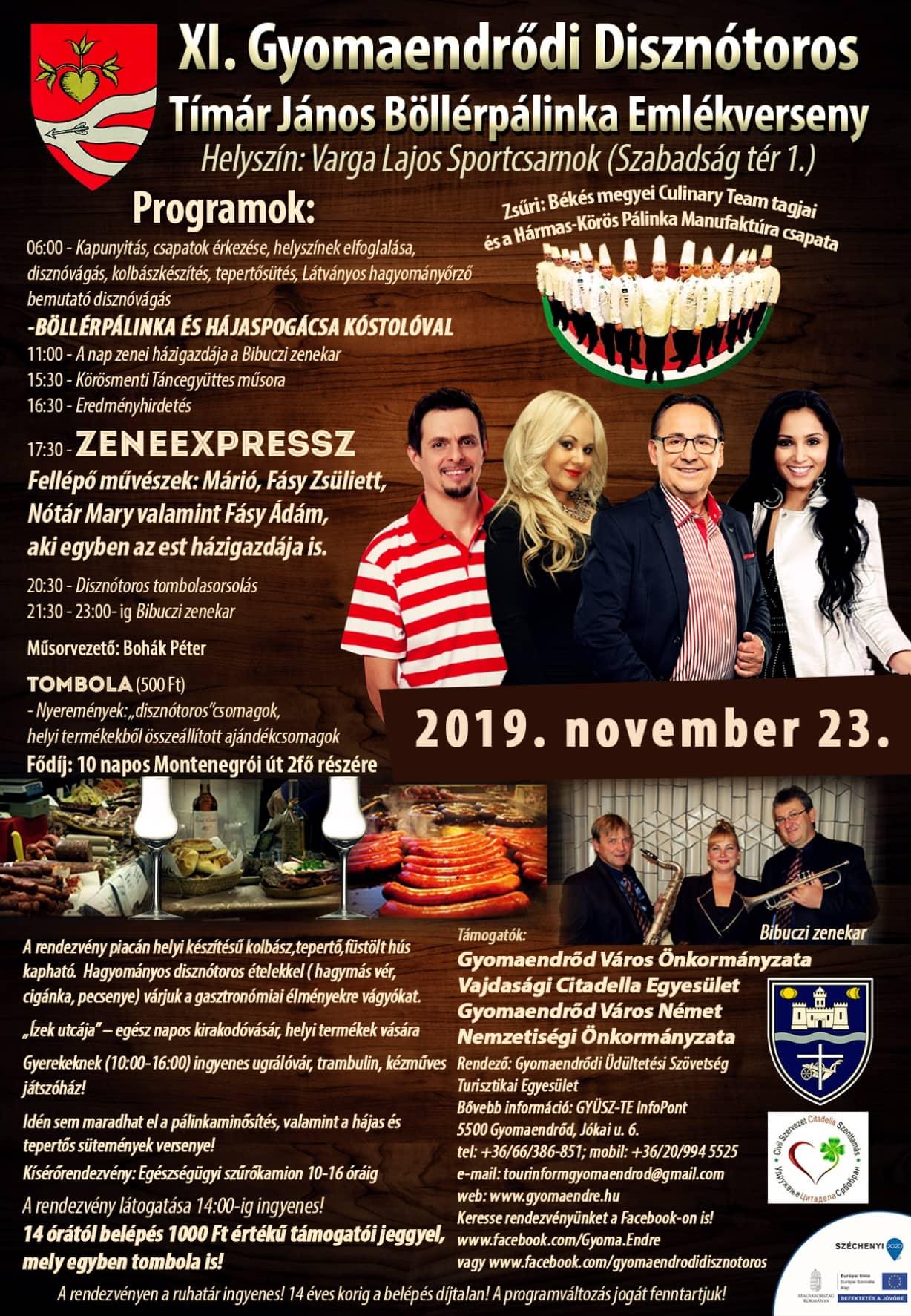 XI. Gyomaendrődi Disznótoros és Böllérpálinka Verseny